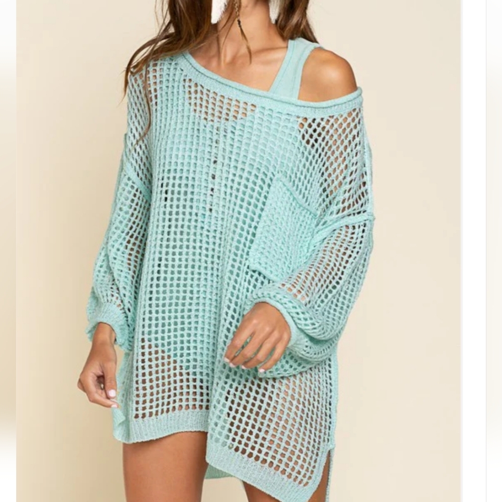 POL open weave cover up